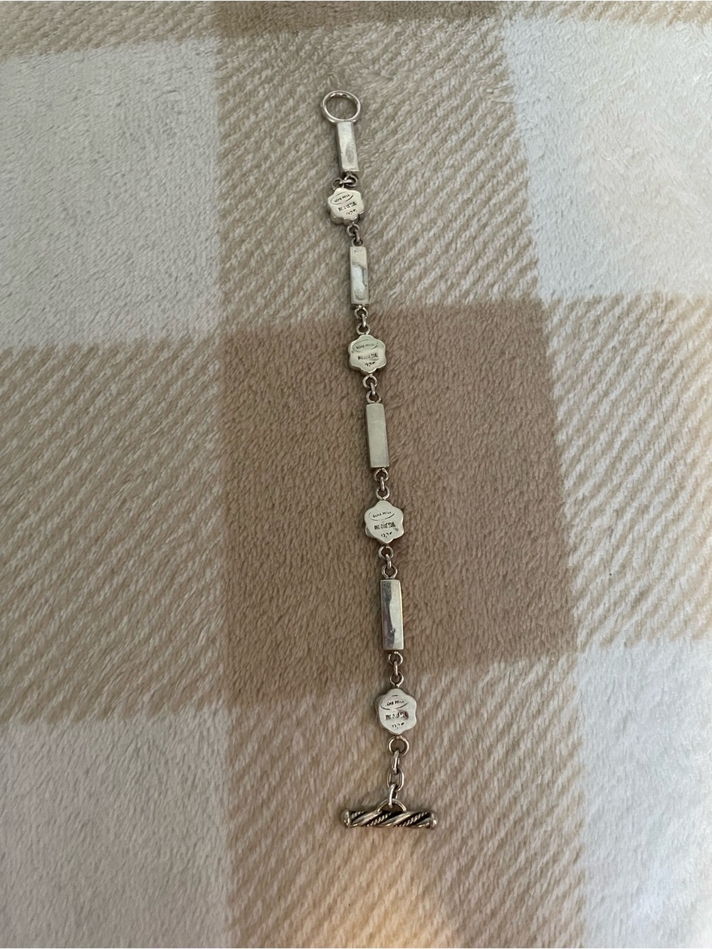 Vintage Lois Hill 925 Sterling Silver Flower Link Bracelet - Picture 5 of 6